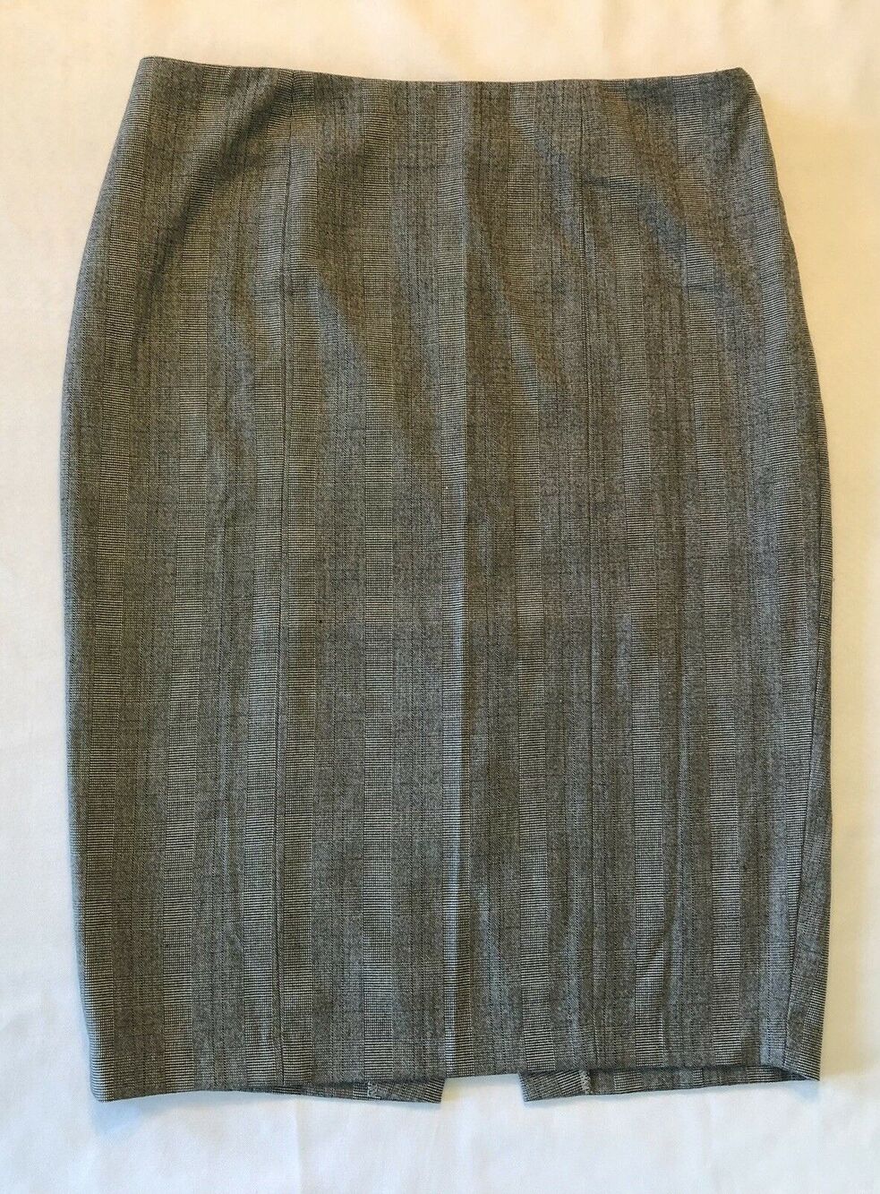 Donna Ricco Pencil Skirt Women Size 8 Black White Tweed Knee Length Career Work